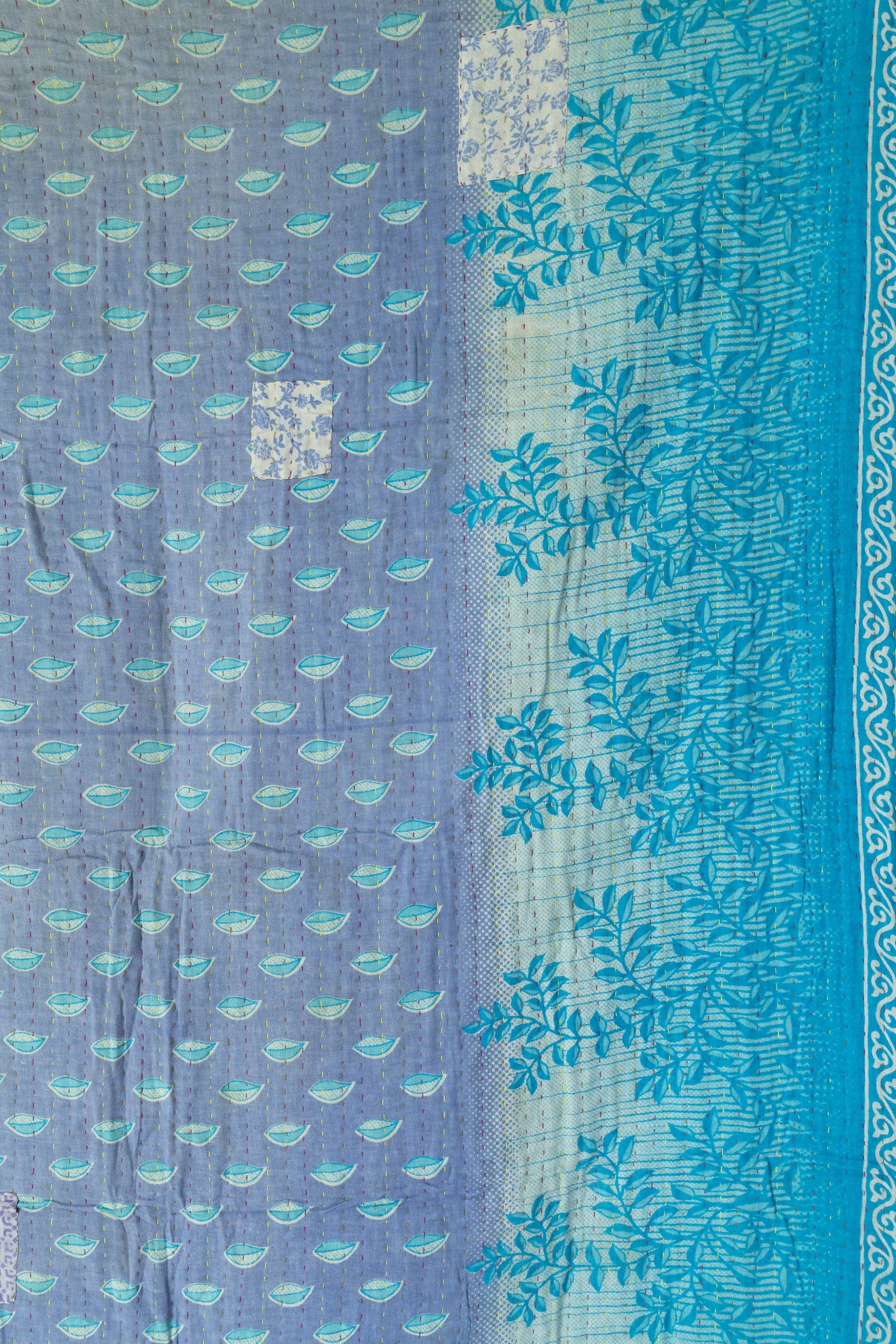Feminine Kantha Throw Blanket