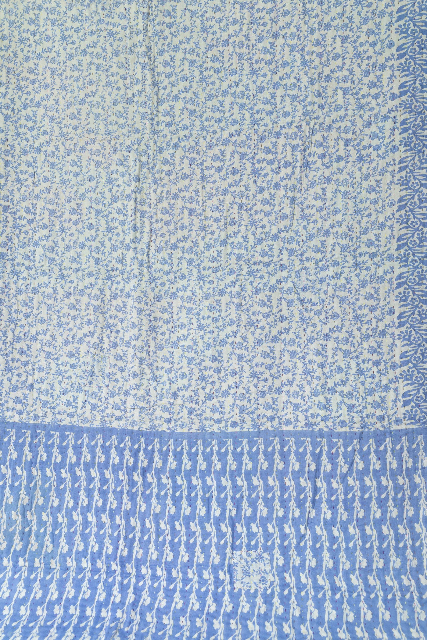 Feminine Kantha Throw Blanket