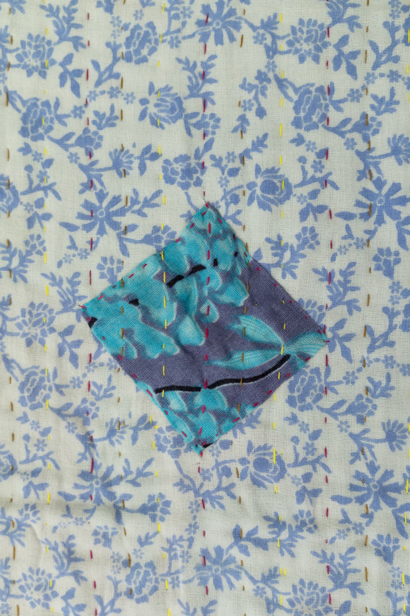 Feminine Kantha Throw Blanket