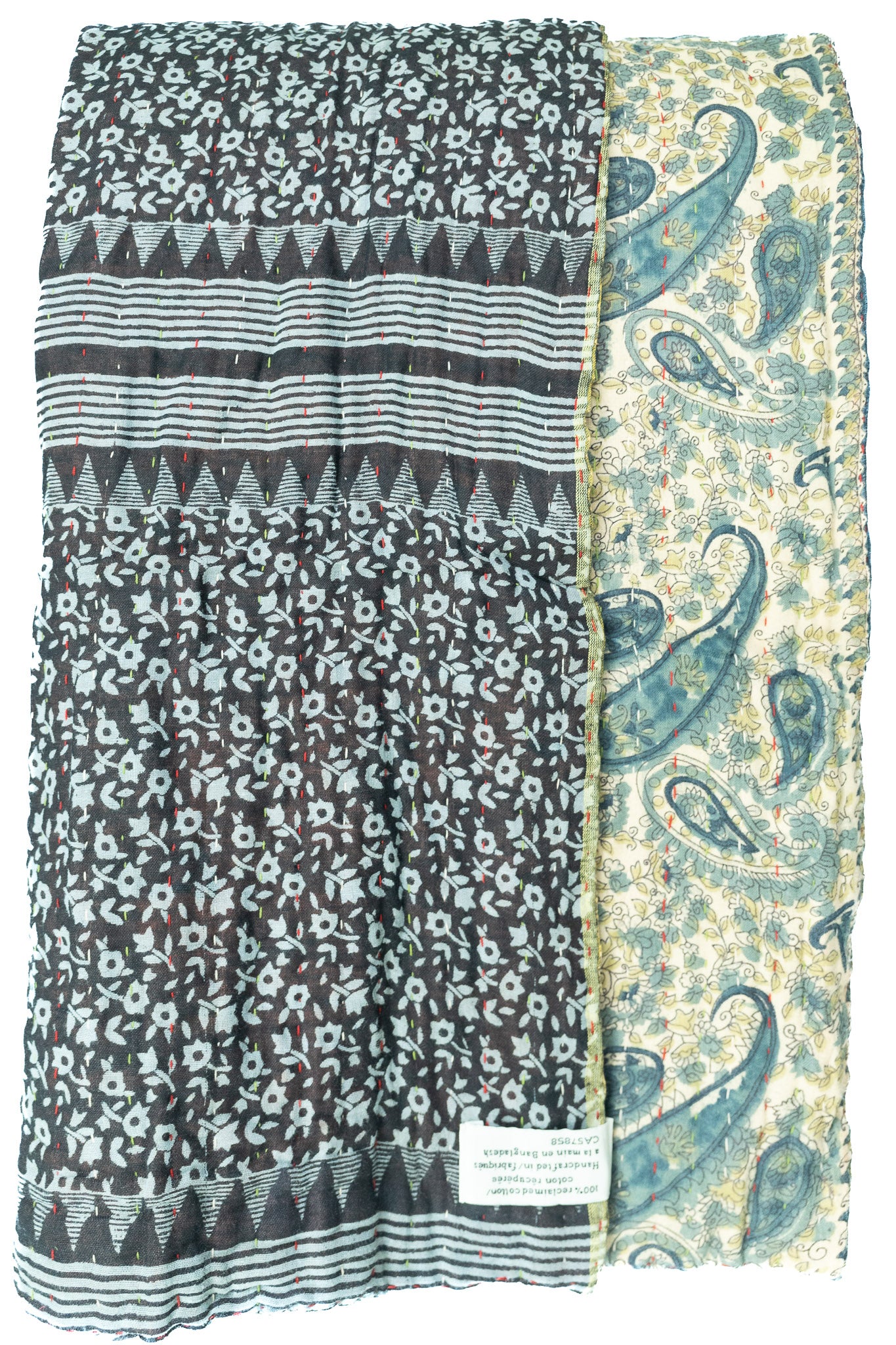 Feminine Kantha Throw Blanket