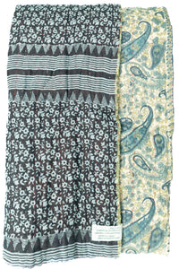 Feminine Kantha Throw Blanket
