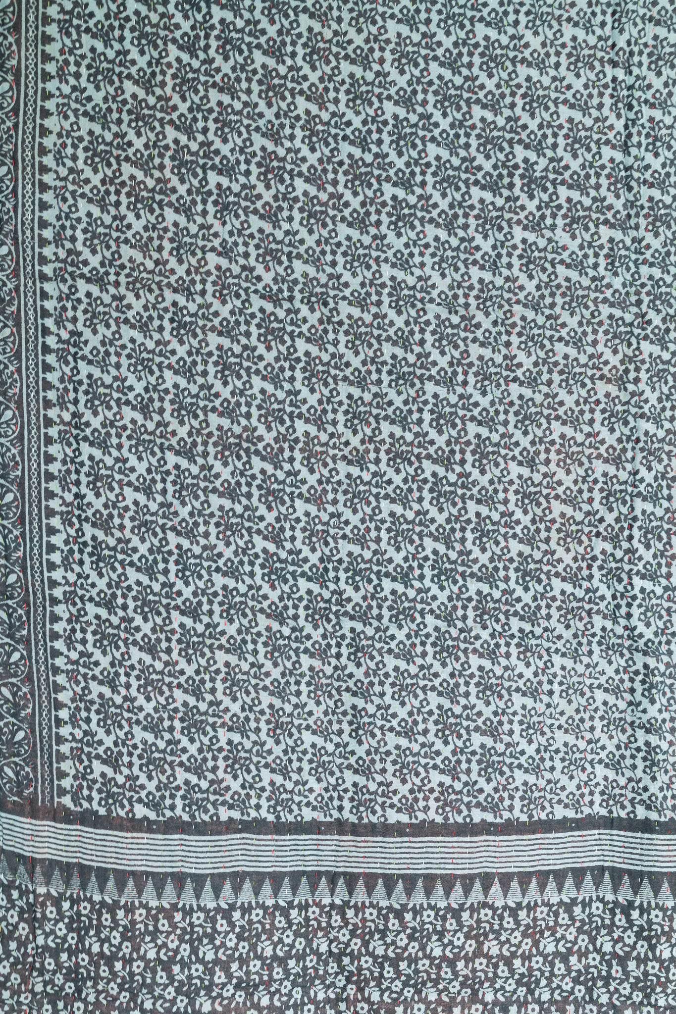 Feminine Kantha Throw Blanket