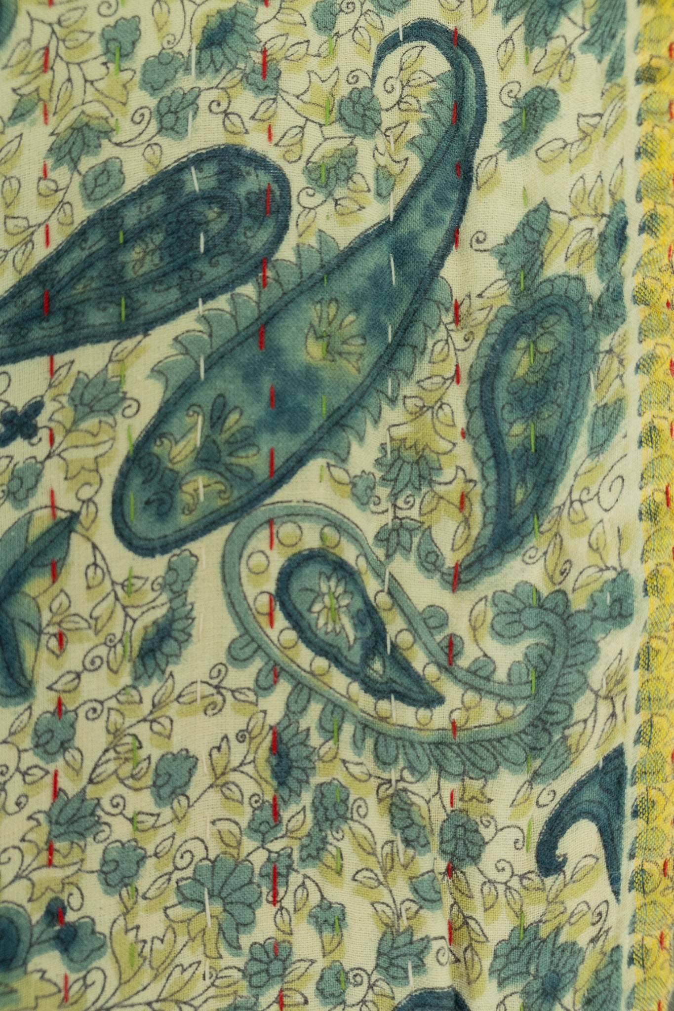 Feminine Kantha Throw Blanket