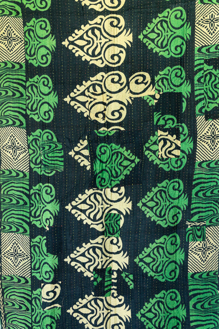 Fern Kantha Throw