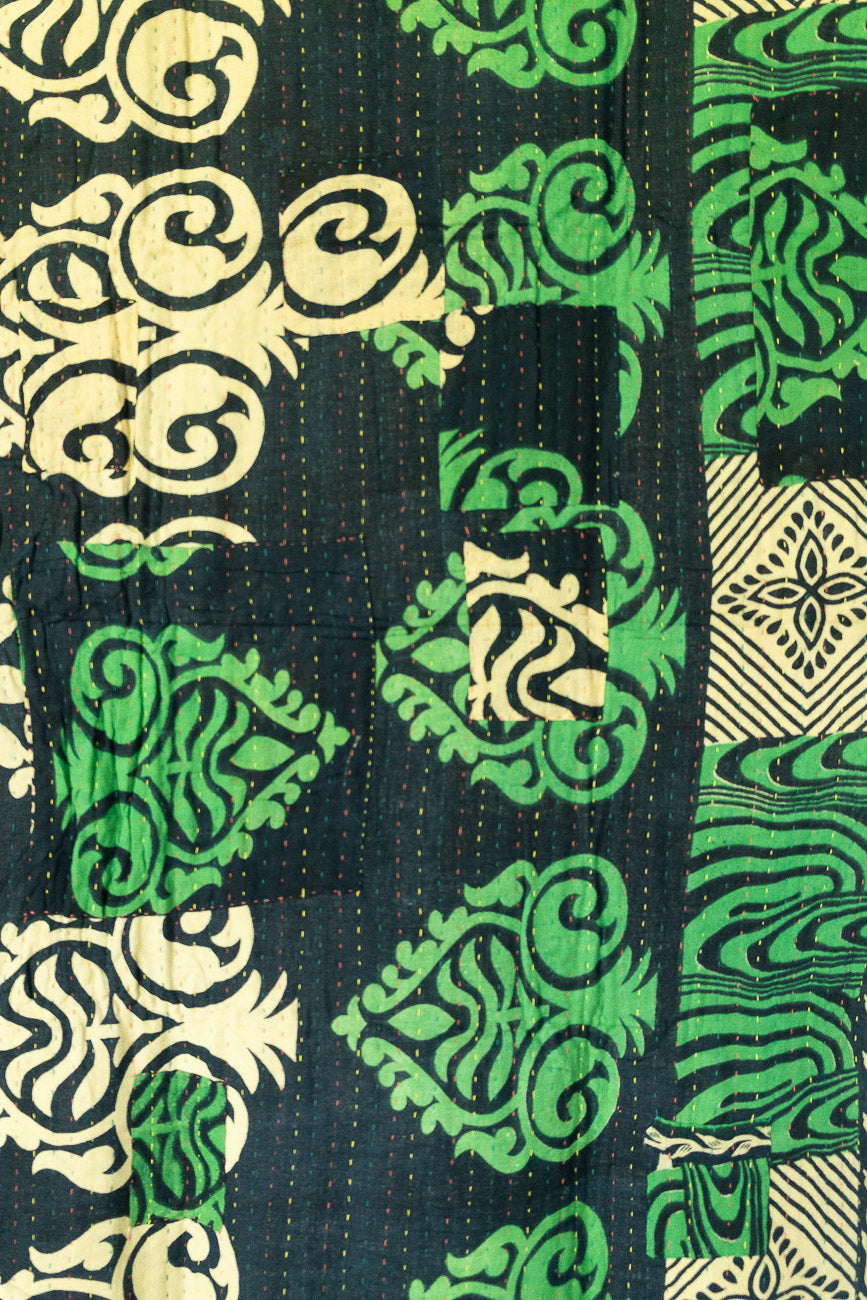 Fern Kantha Throw