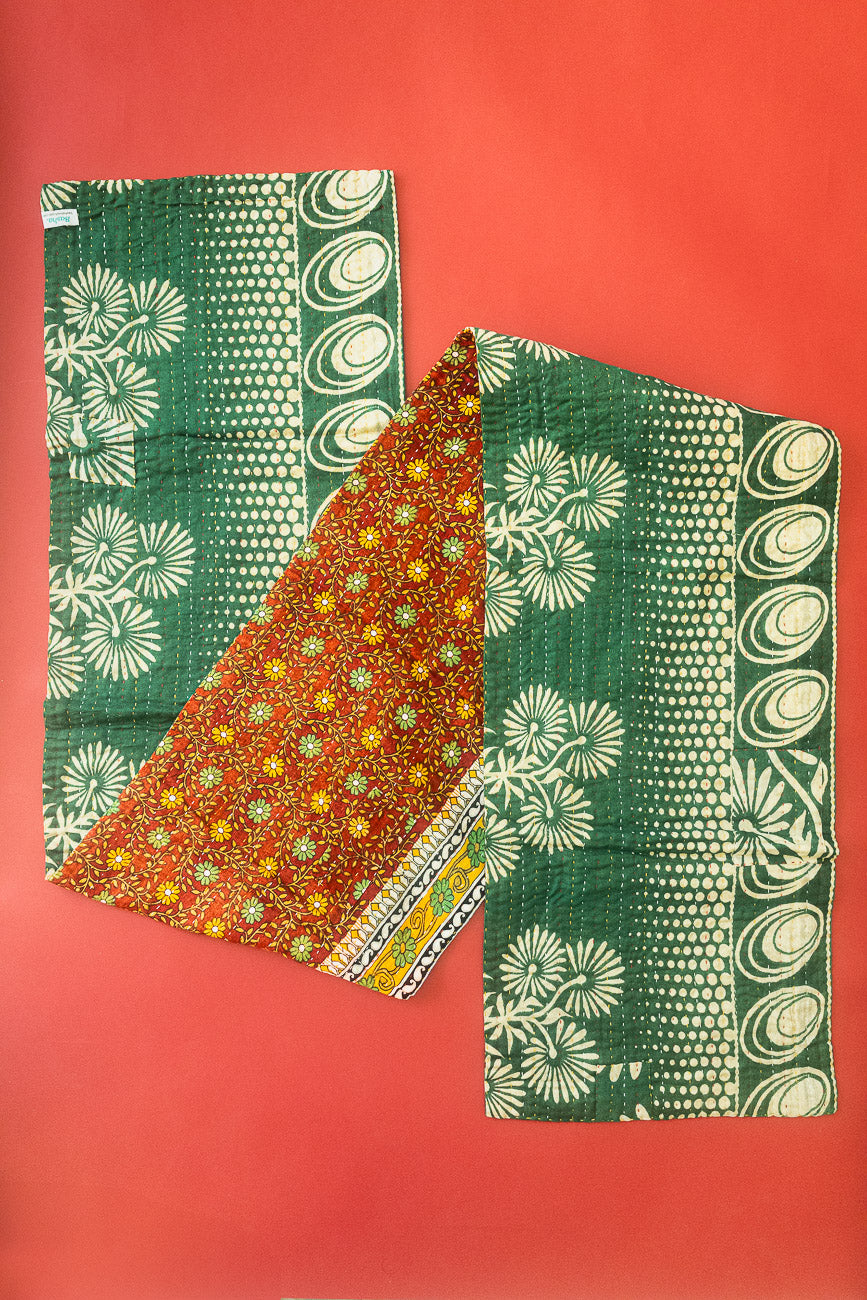 Holiday Kantha Table Runner - Holiday Gift