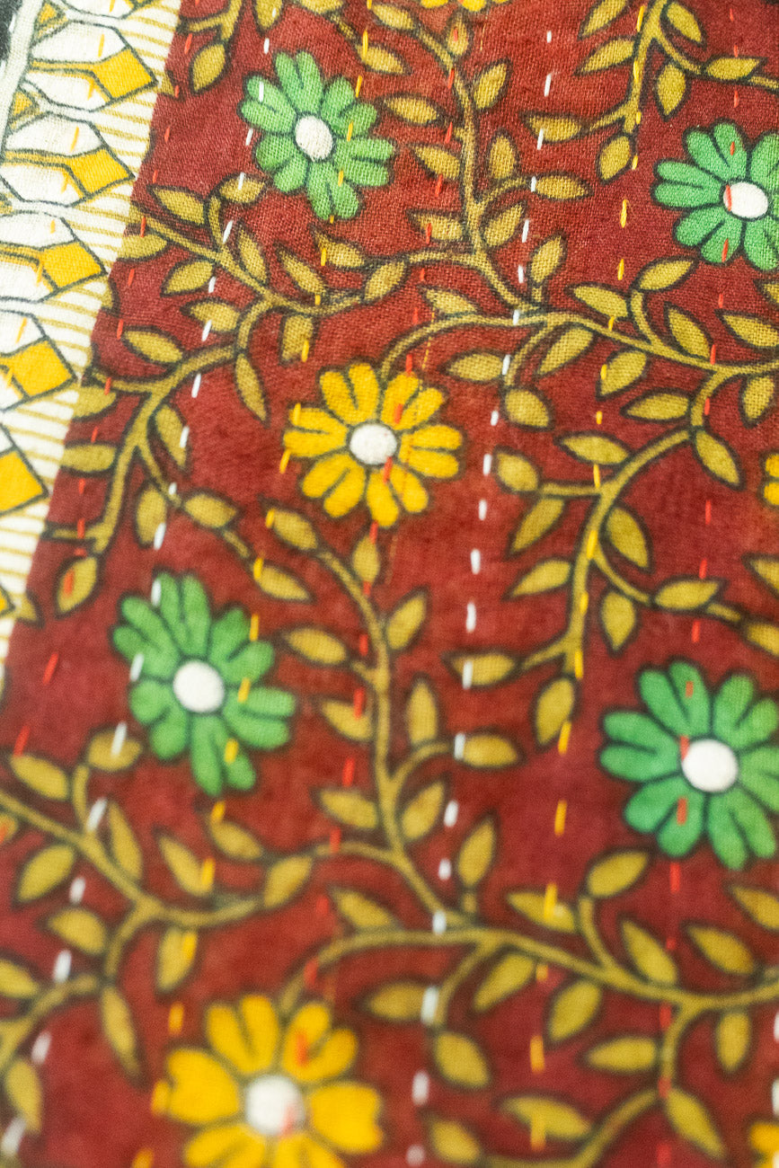 Kantha Holiday Table Runner - Festive No. 1