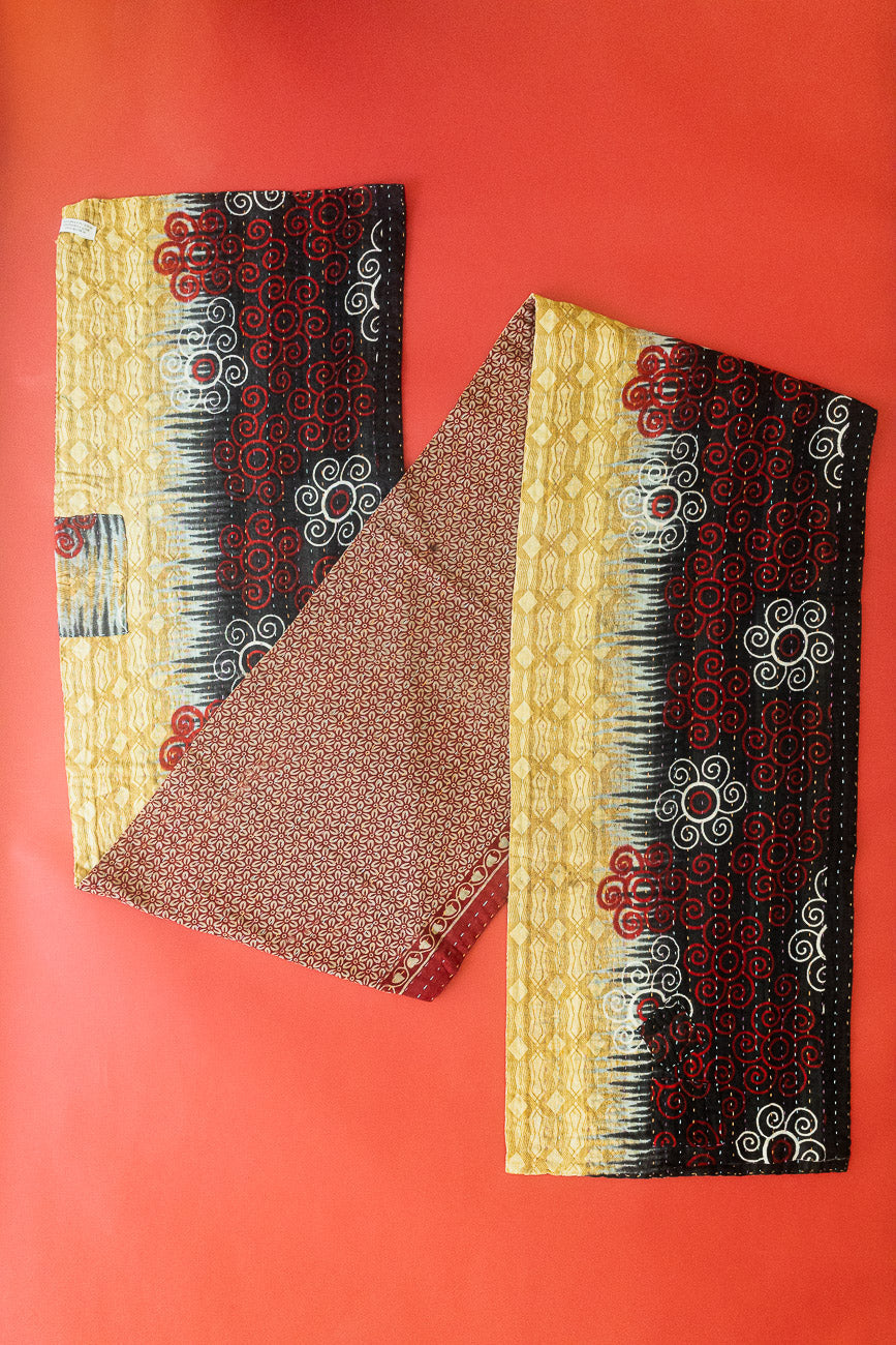 Kantha Holiday Table Runner - Festive No. 7