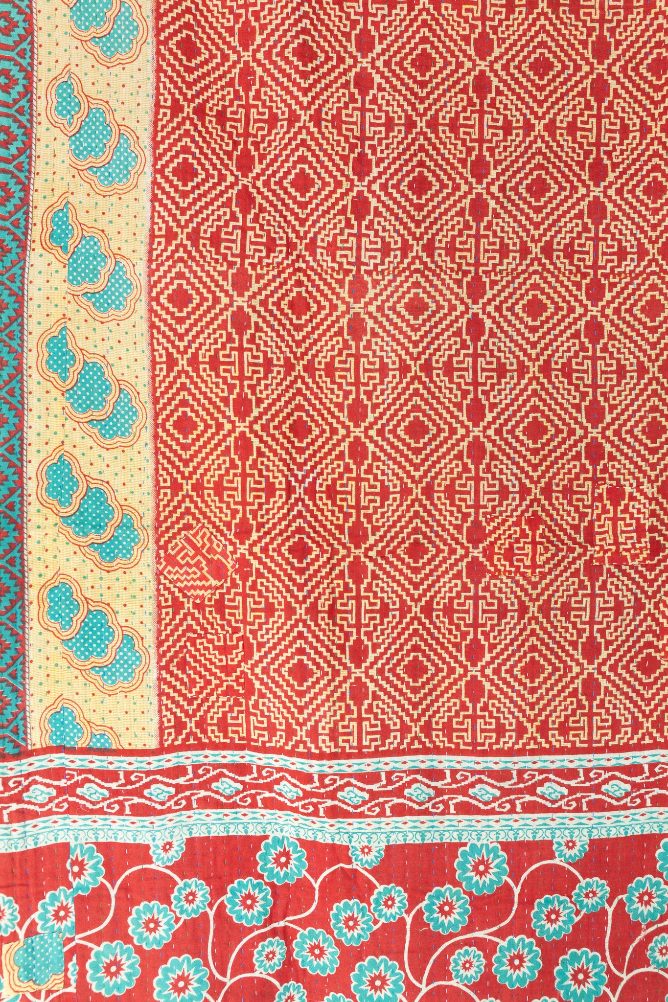 Firefly Kantha Throw Blanket
