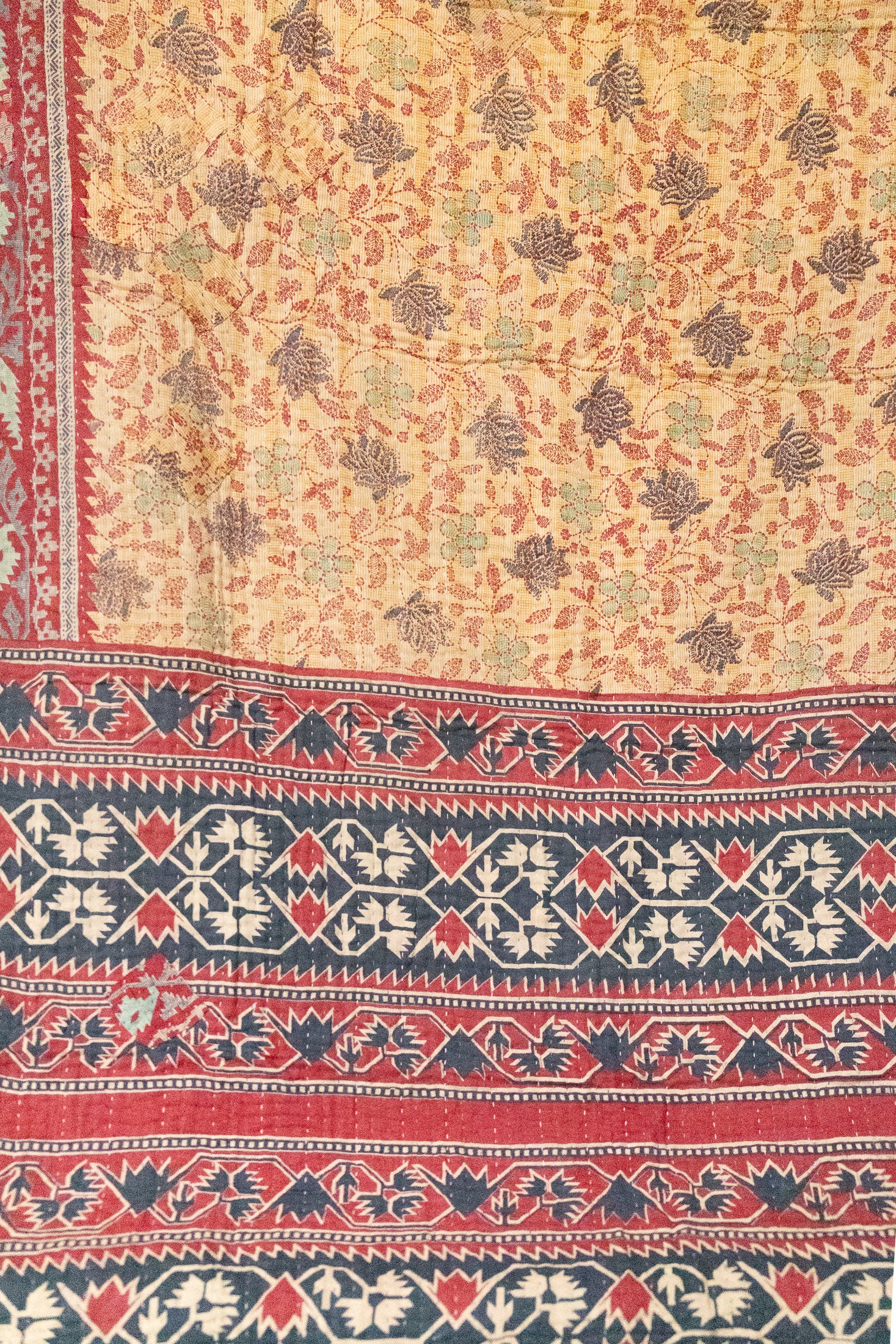Fireside Holiday Kantha Blanket