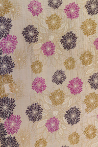 Flowering Kantha Throw Blanket