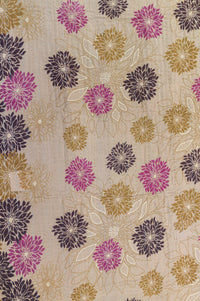 Flowering Kantha Throw Blanket