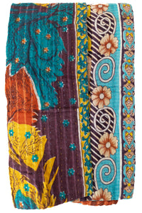 Forest Kantha Throw Blanket