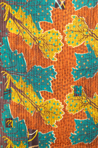 Forest Kantha Throw Blanket