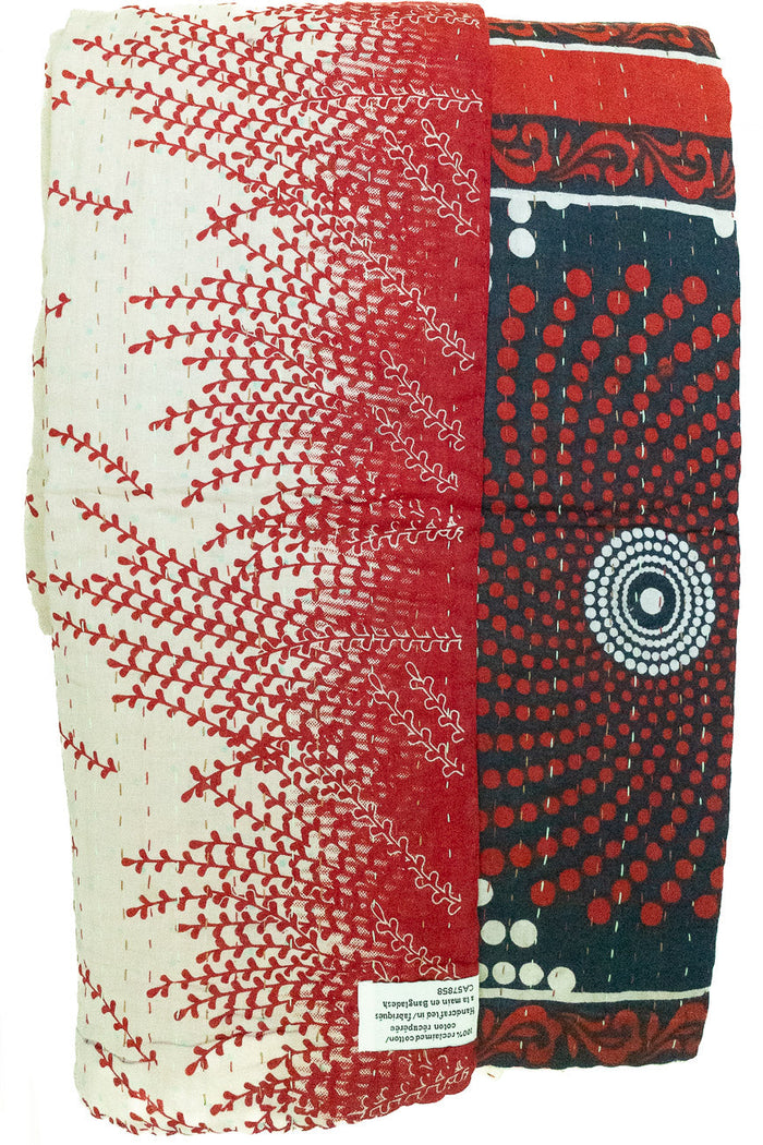 Kantha Throw Bed Quilt