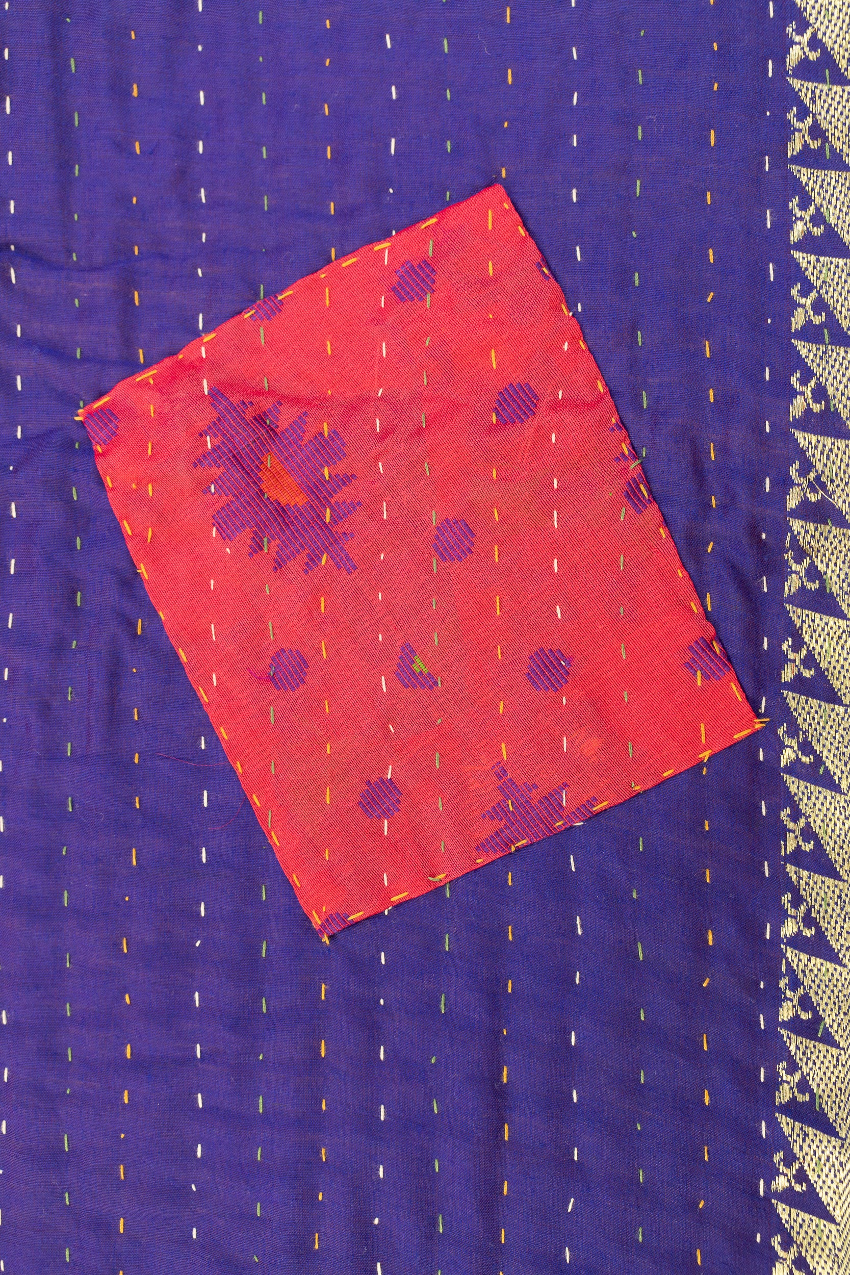 Free Silk Blend Kantha Throw