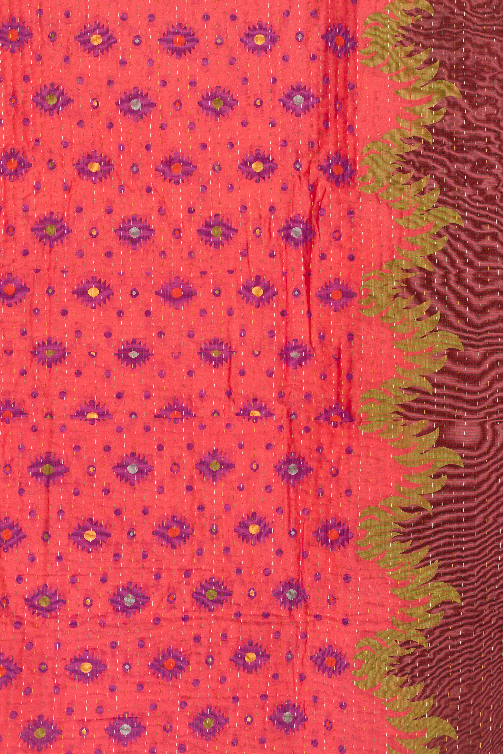 Free Silk Blend Kantha Throw