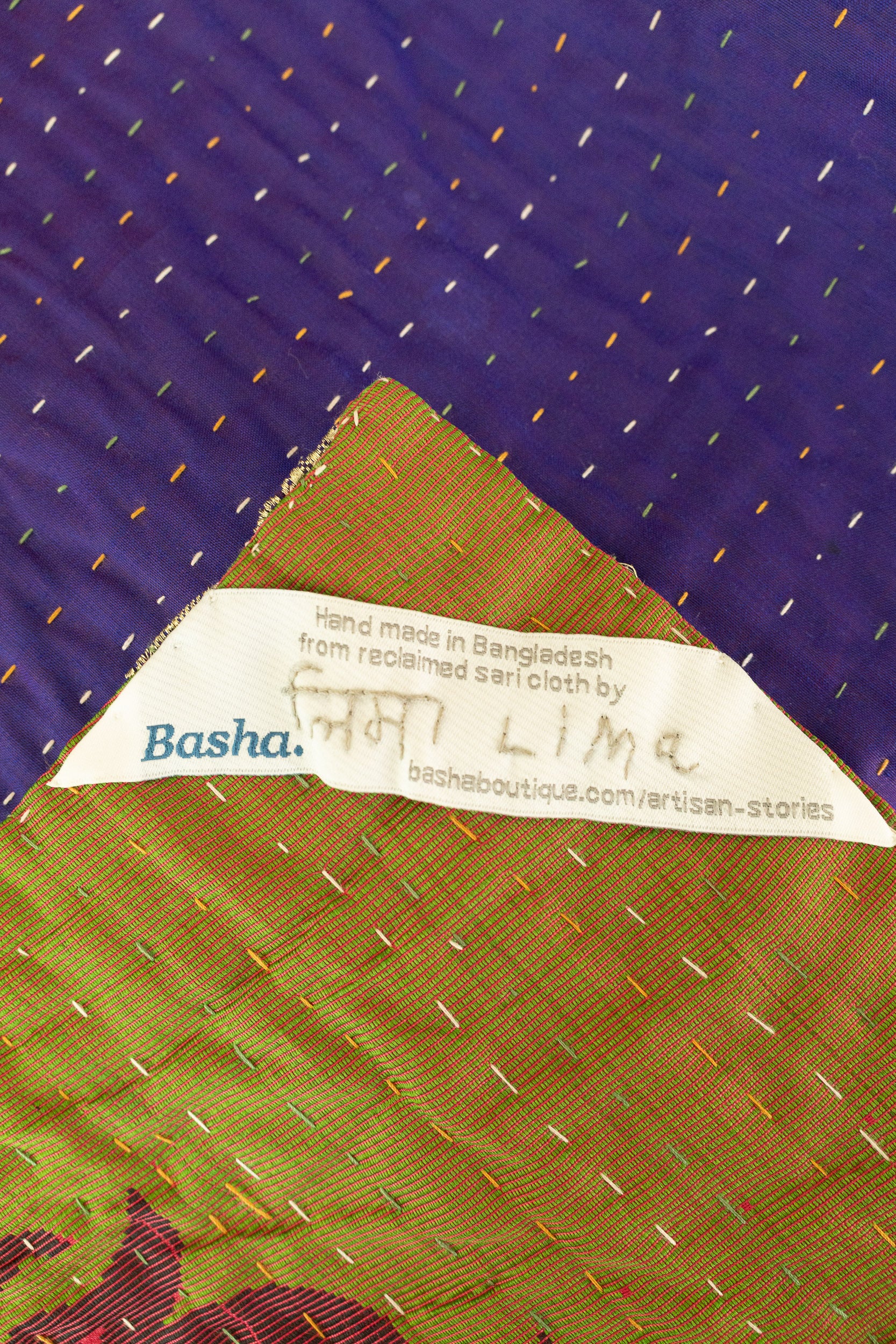 Free Silk Blend Kantha Throw