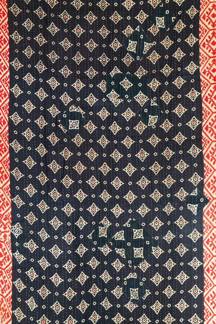 Kantha Throw Bed Quilt