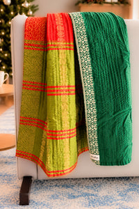 Frosty Silk Blend Holiday Throw