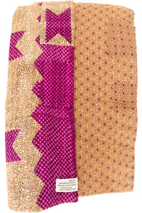 Fuchsia Large Kantha Throw Blanket