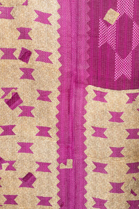 Fuchsia Large Kantha Throw Blanket