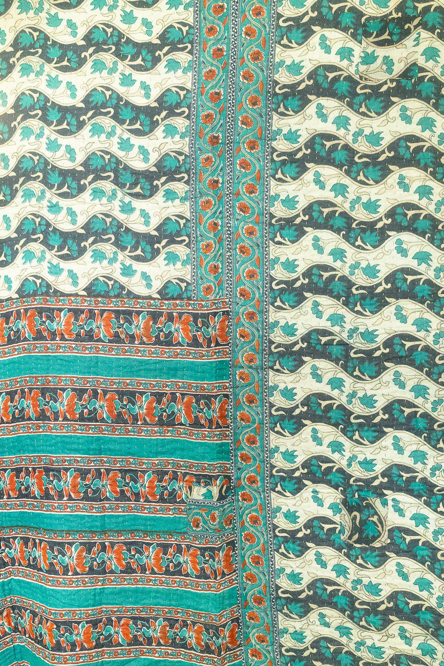Garden Large Kantha Throw