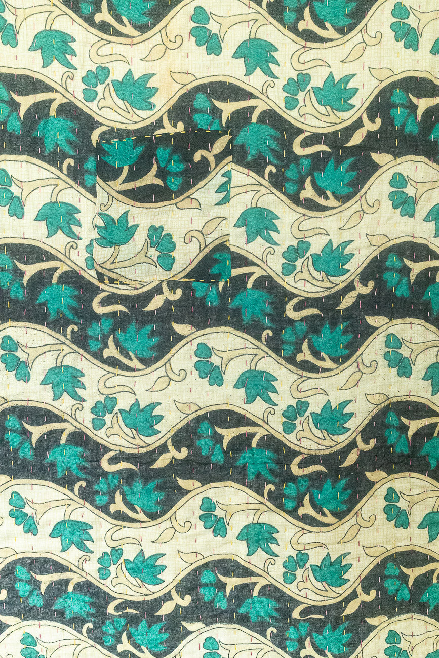 Garden Large Kantha Throw
