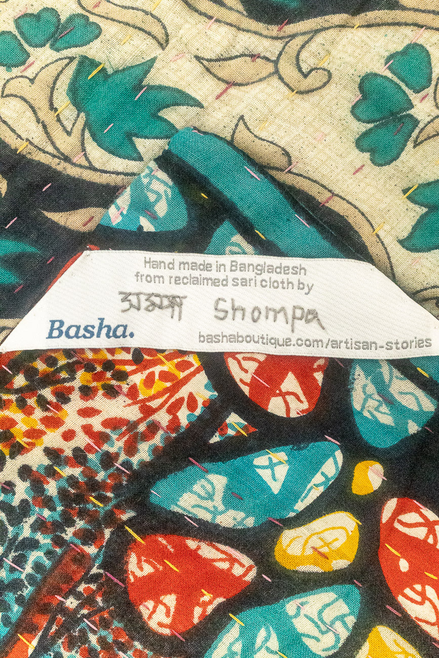 Garden Large Kantha Throw