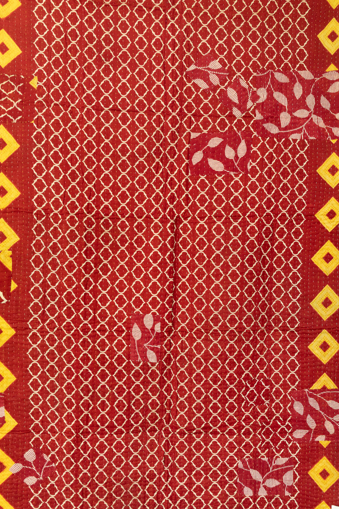 Kantha Throw Bed Quilt