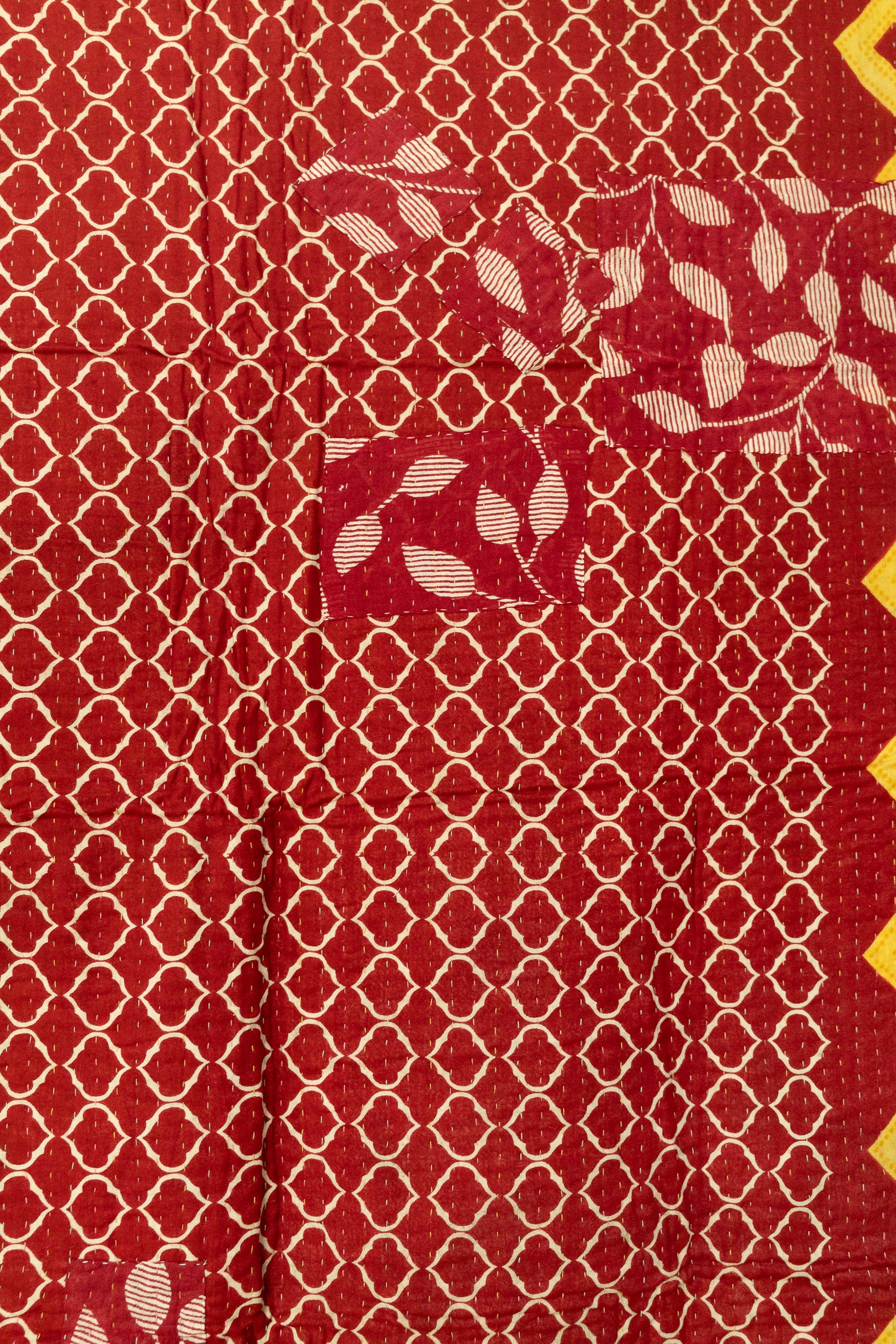 Garnet Kantha Throw