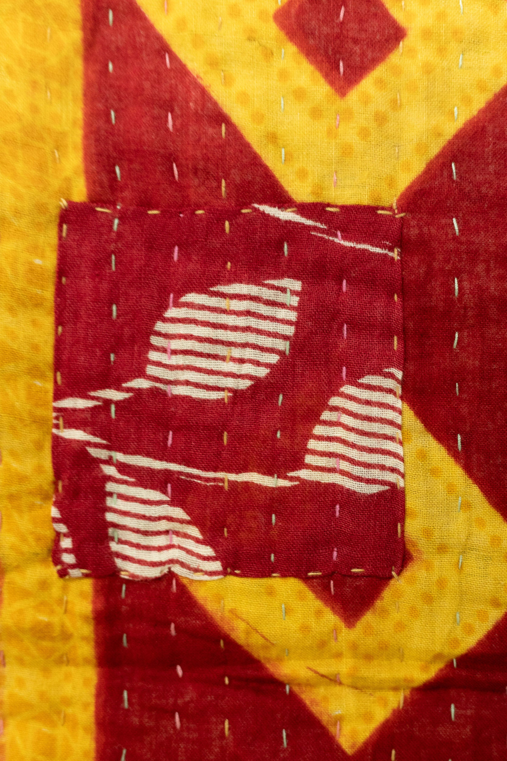 Garnet Kantha Throw