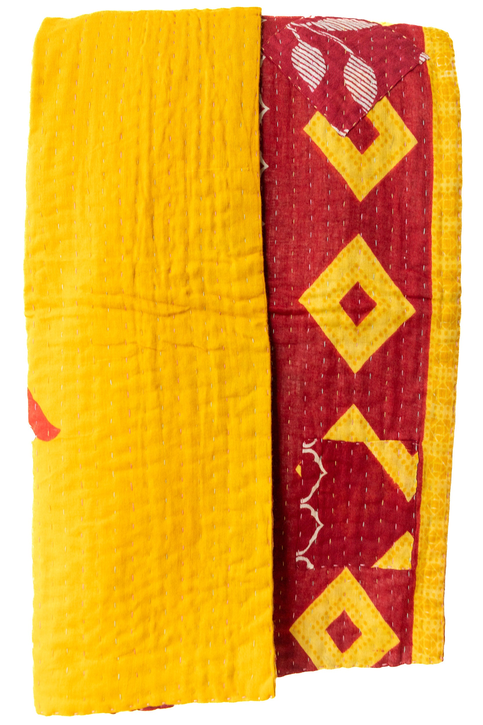 Garnet Kantha Throw