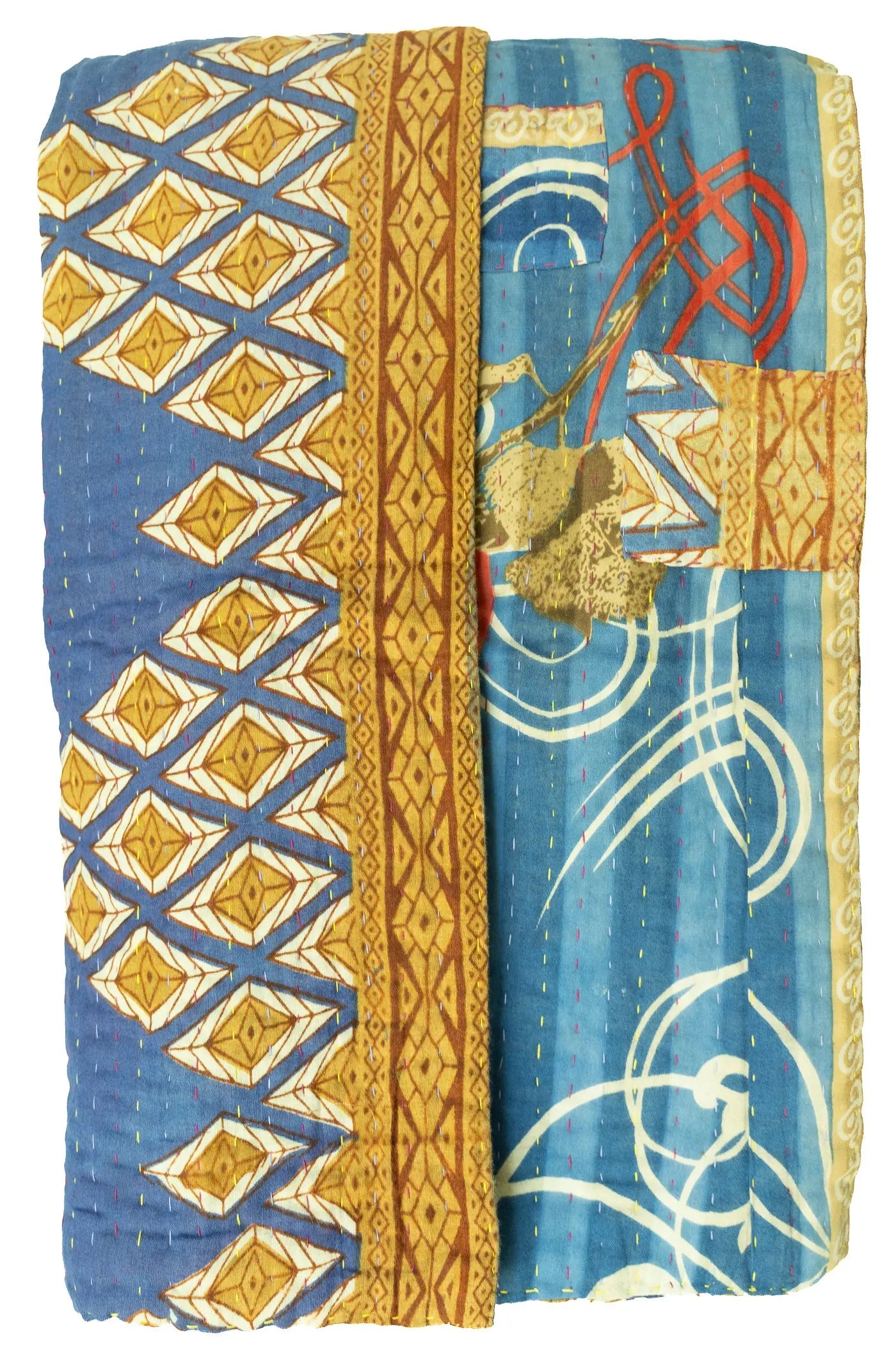 Generous Kantha Throw Blanket