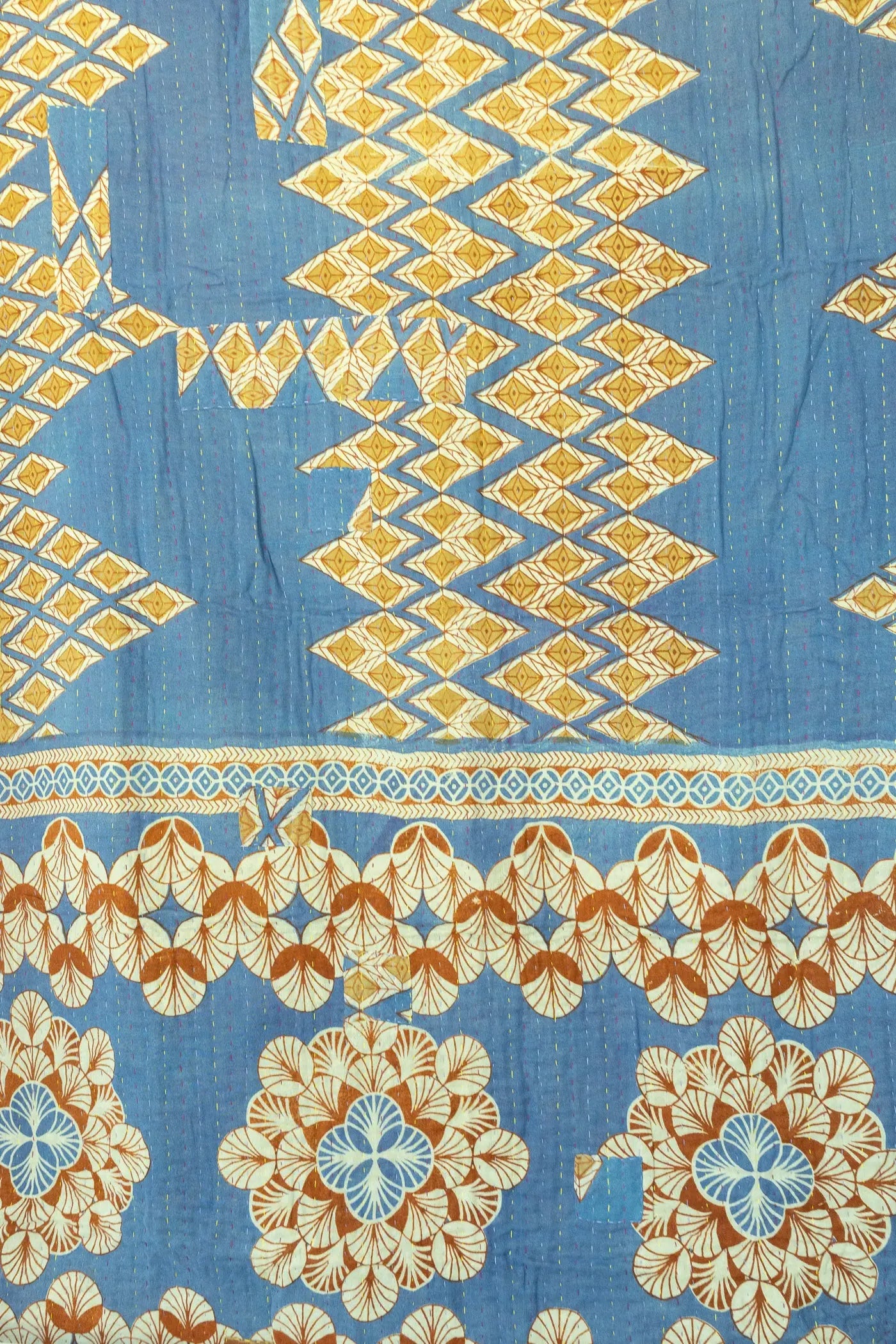 Generous Kantha Throw Blanket