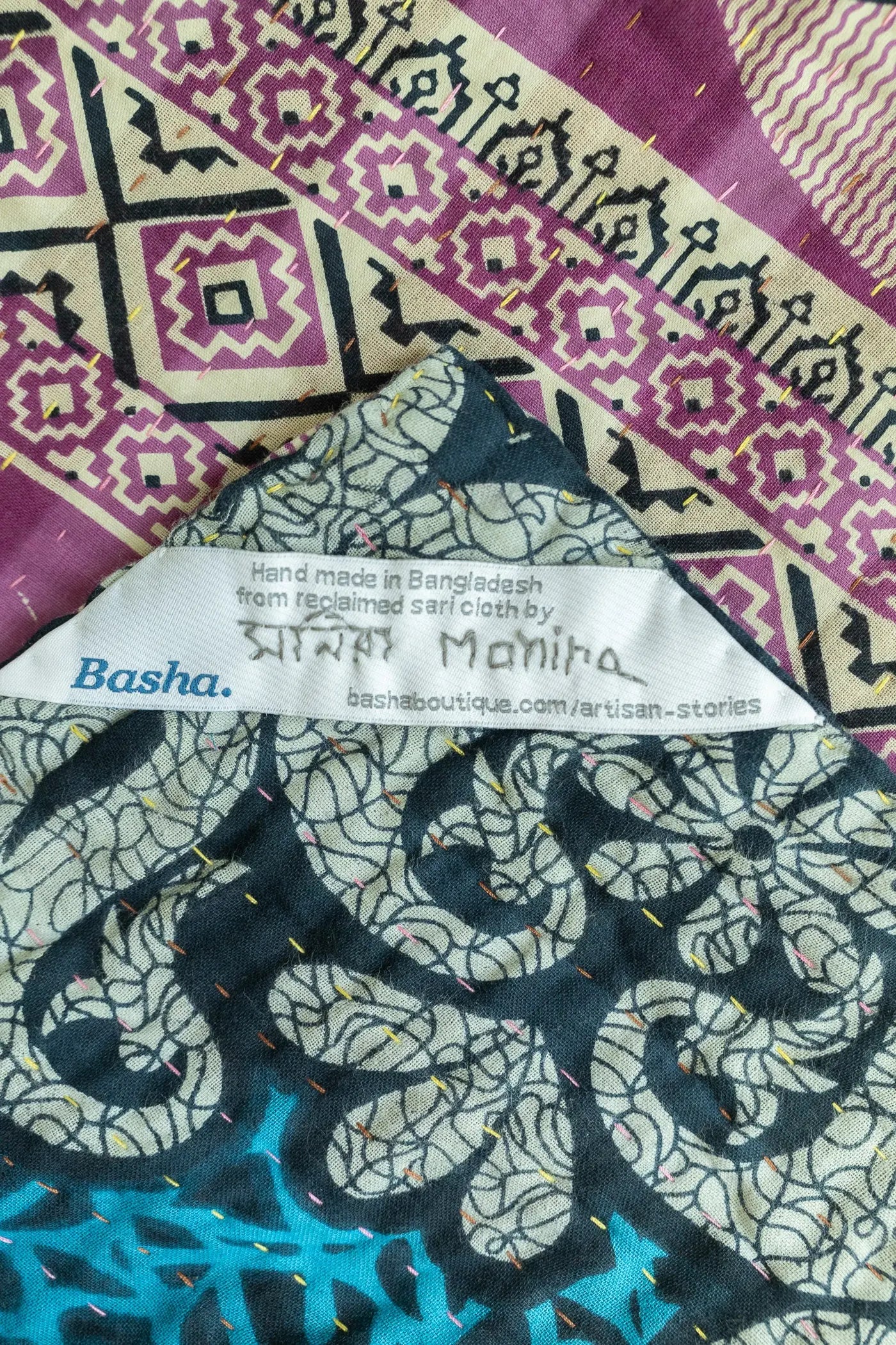Gifted Kantha Throw Blanket