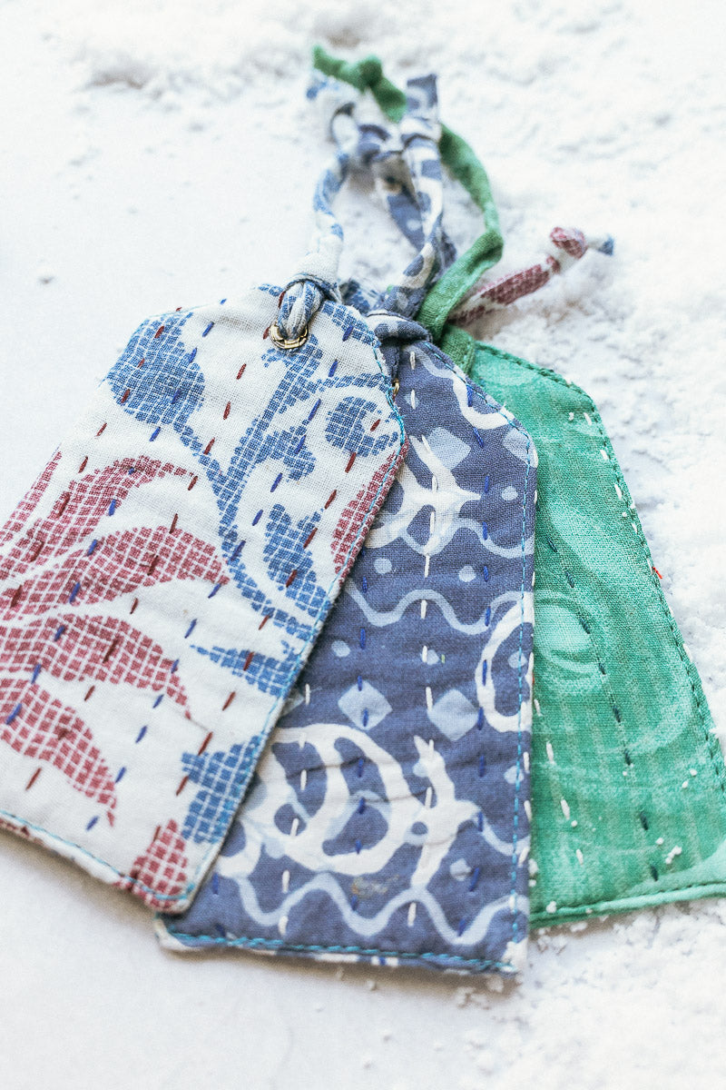 Kantha Reusable Gift Tag Set