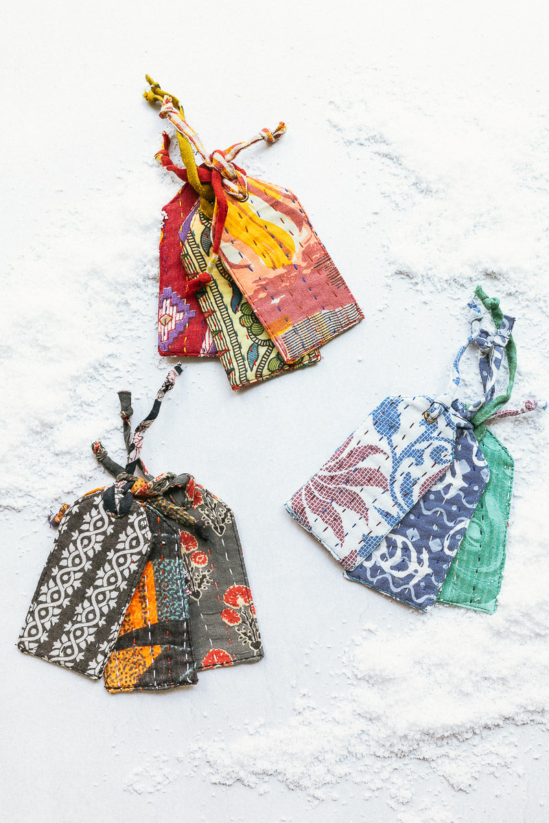 Kantha Reusable Gift Tag Set