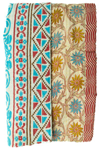 Kantha Throw Bed Quilt