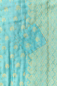 Gladness Silk Blend Kantha Throw Blanket