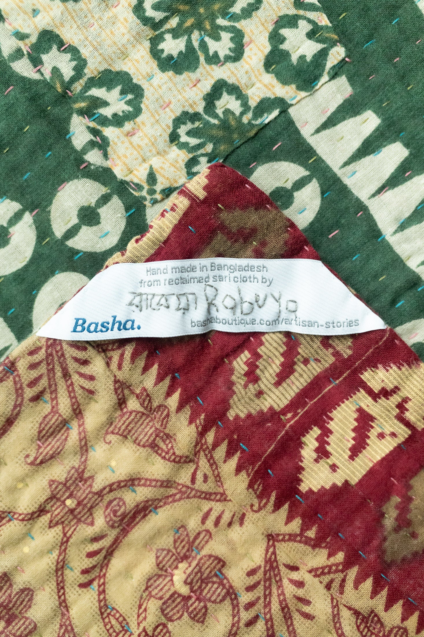 Gladtidings Holiday Kantha Blanket