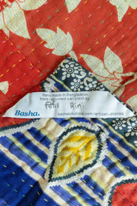 Gleaming Kantha Throw Blanket