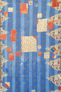 Gleaming Kantha Throw Blanket