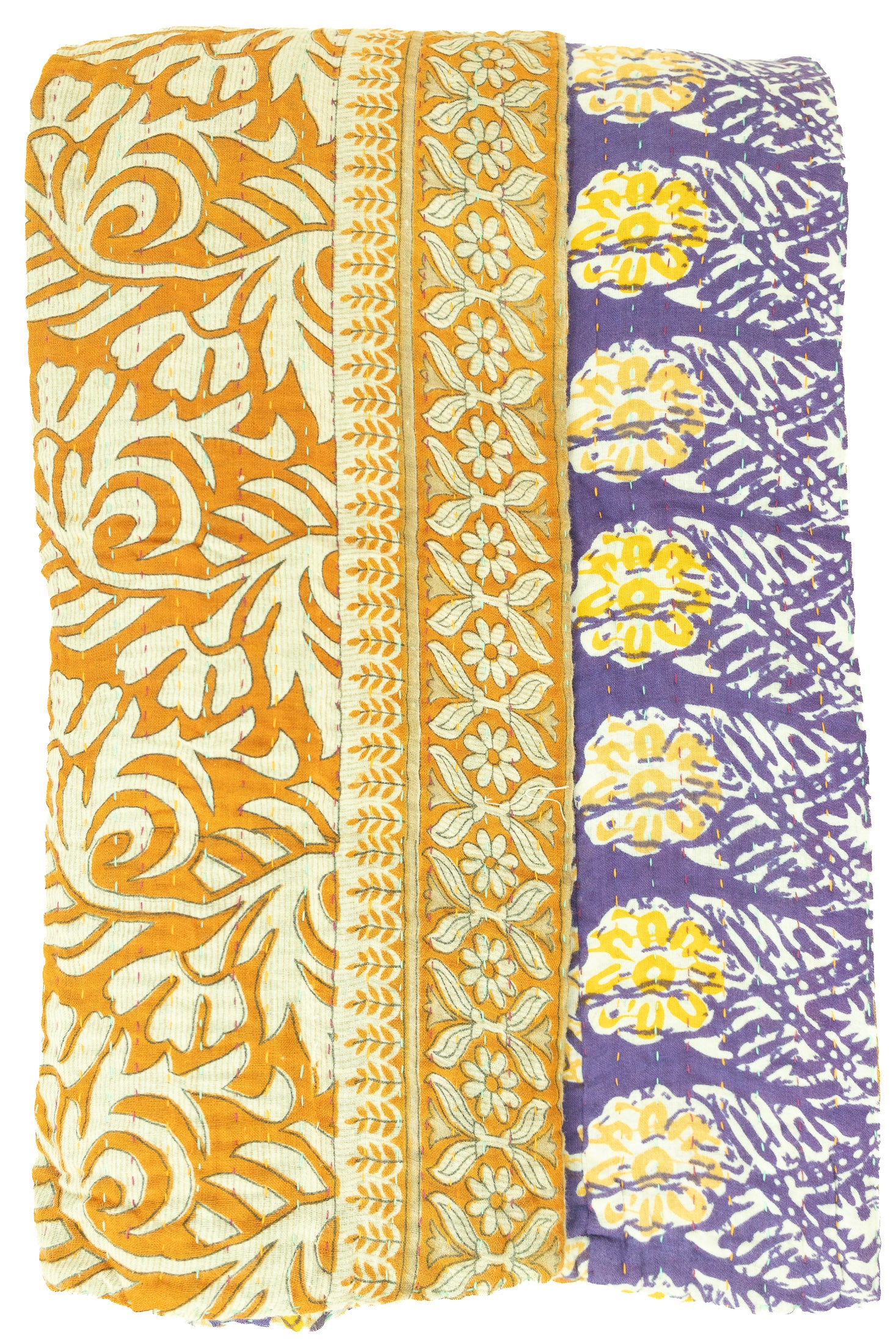Gold Kantha Throw