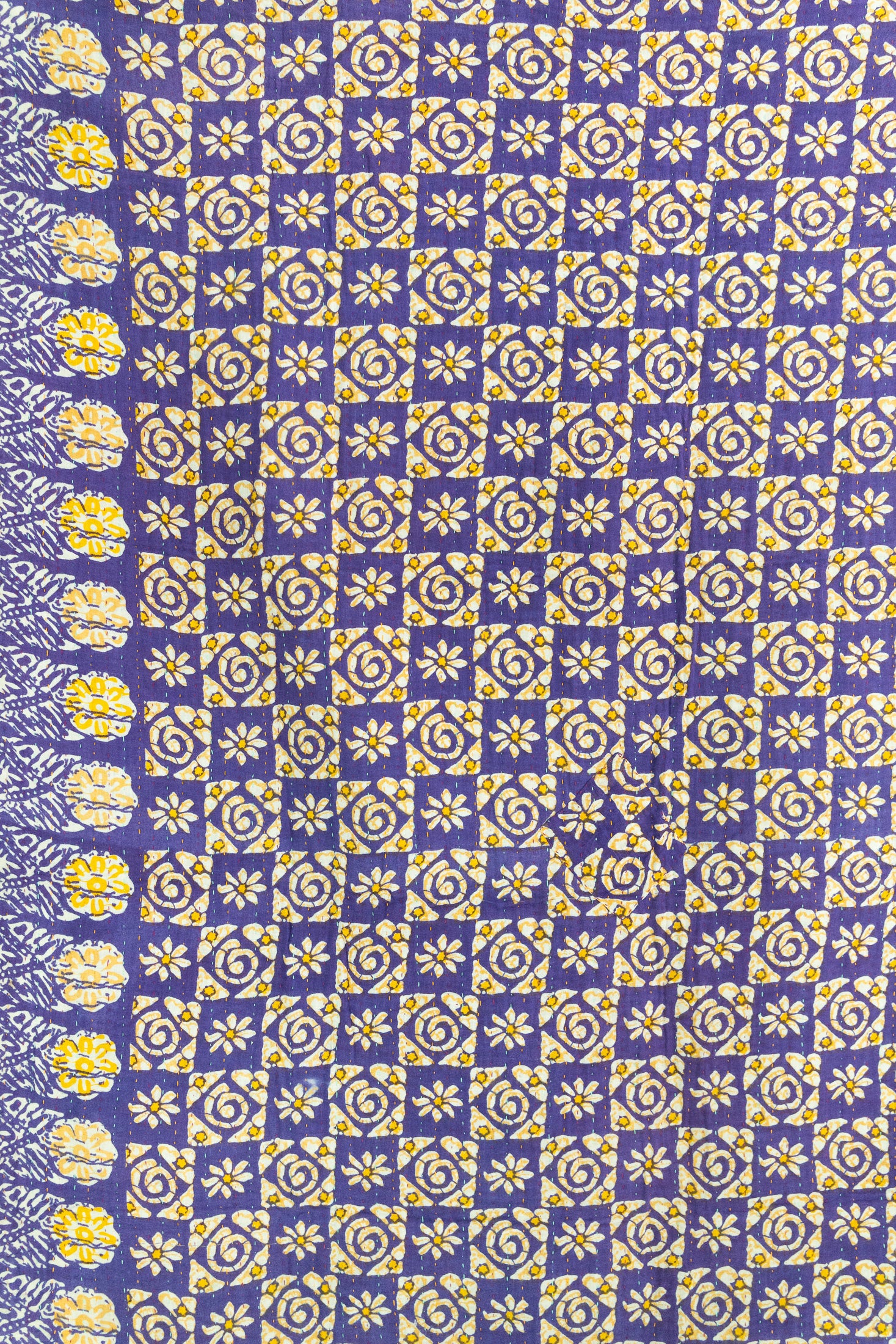 Gold Kantha Throw