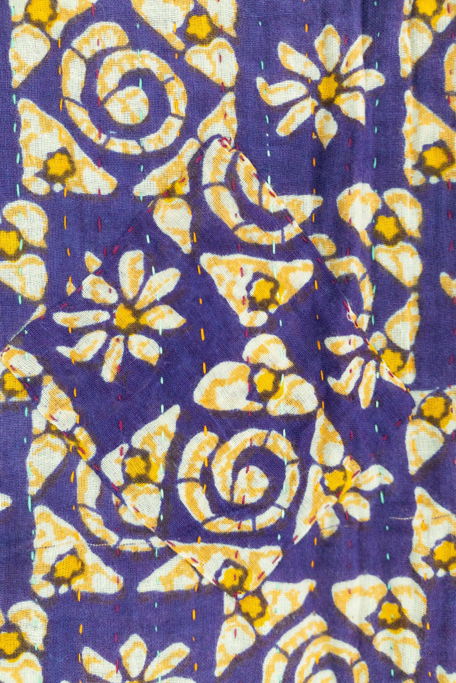 Gold Kantha Throw