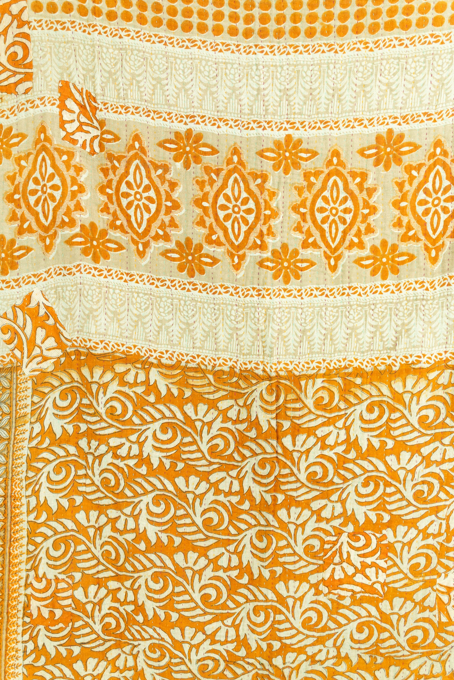 Gold Kantha Throw