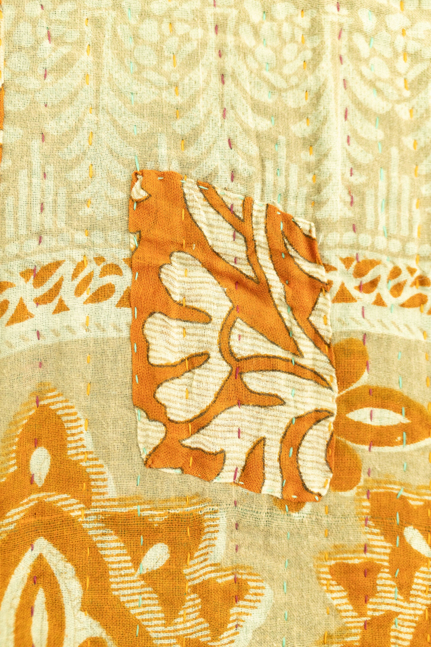Gold Kantha Throw
