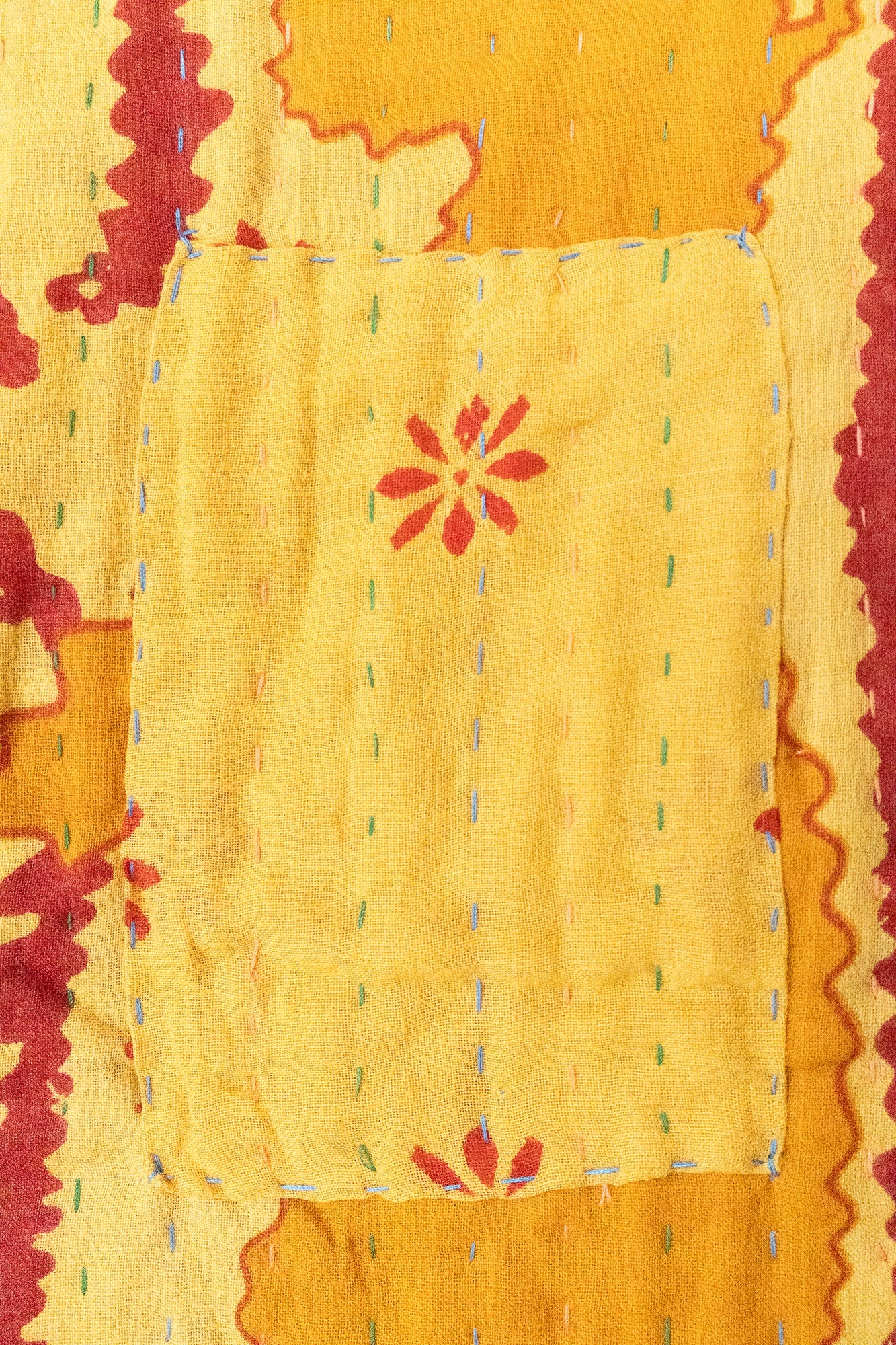 Gold Kantha Throw