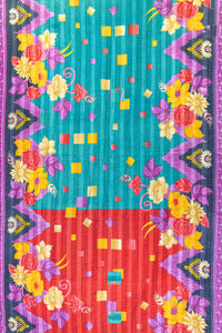 Grandeur Kantha Throw Blanket